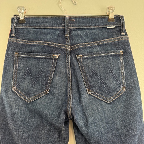 Mother Insider Crop Step Fray Speed Racer Red Side Stripe Jeans - Picture 12 of 16